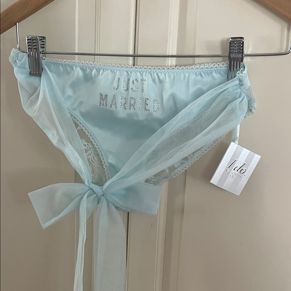 Victoria's Secret Light Blue Bridal Panties